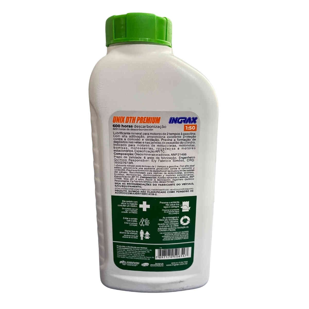 Óleo Premium Roçadeira E Motosserra 1:50 2t Unix Dth - 5un x 500ml